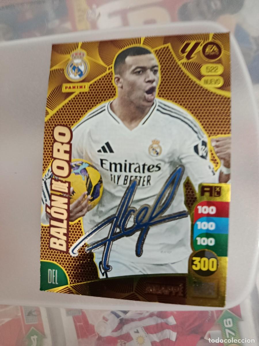 Cromos de F&uacute;tbol: Adrenalyn 24/25. 522- Mbappe. Real Madrid. Bal&oacute;n de oro.