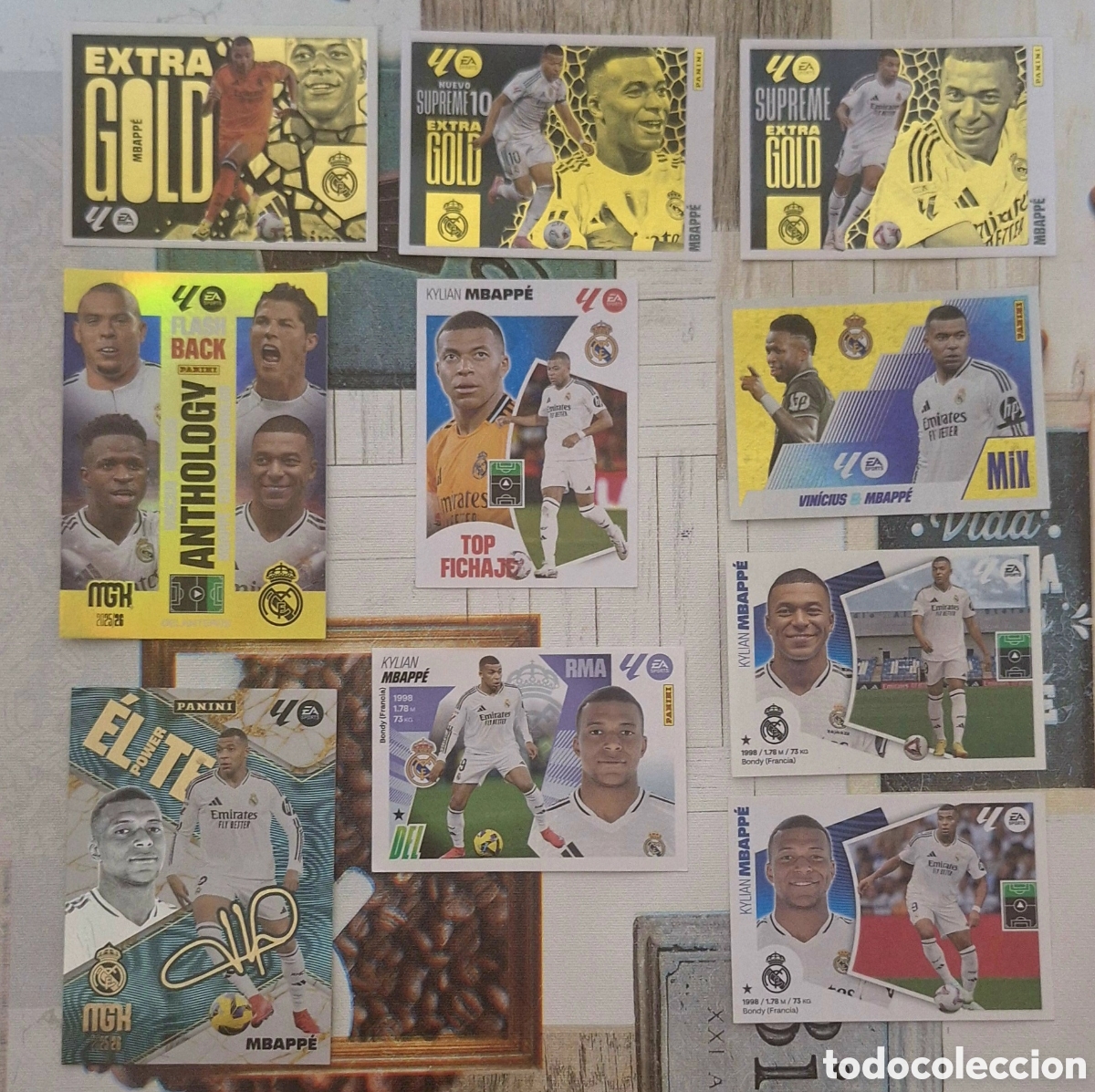 Cromos de F&uacute;tbol: Mbappe lote 10 cromos - todo lo editado Liga Este