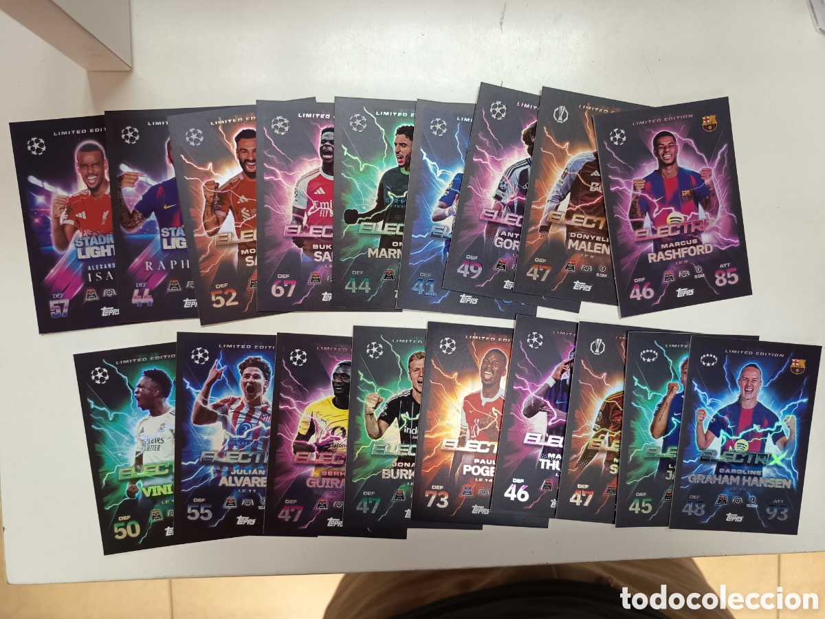 Cromos de F&uacute;tbol: LIMITED EDITION RASHFORN VINICIUS JULIAN MATCH ATTAX EXTRA 2025 2026