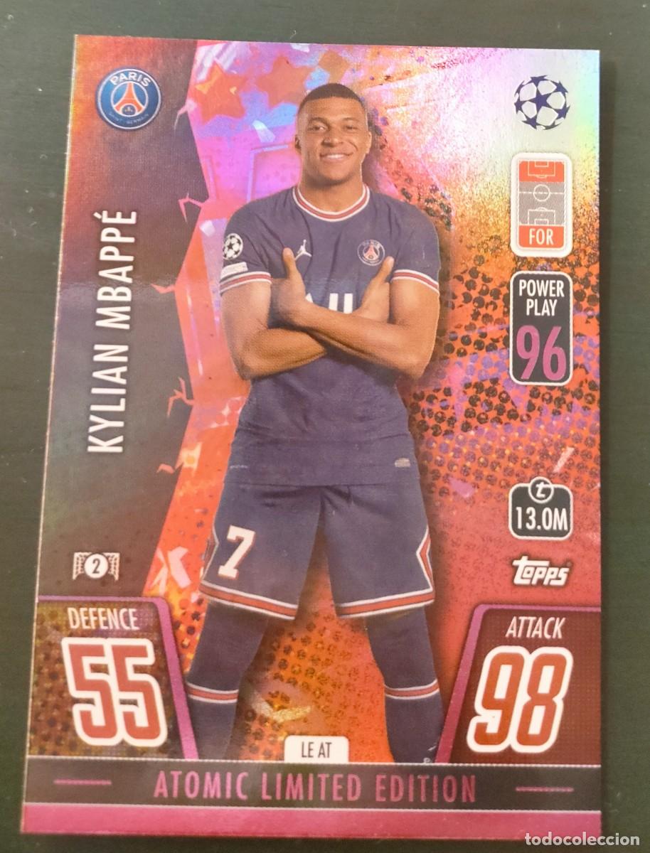 Cromos de F&uacute;tbol: Mbapp&eacute; PSG Atomic Limited Edition Topps Match Attax 2021 2022 21 22