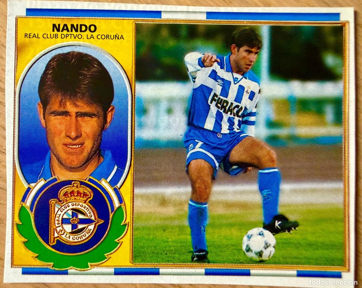 Cromos de F&uacute;tbol: NANDO DEPORTIVO CORU&Ntilde;A 96 97 1996 1997 LIGA EDICIONES ESTE RECORTADO STICKER