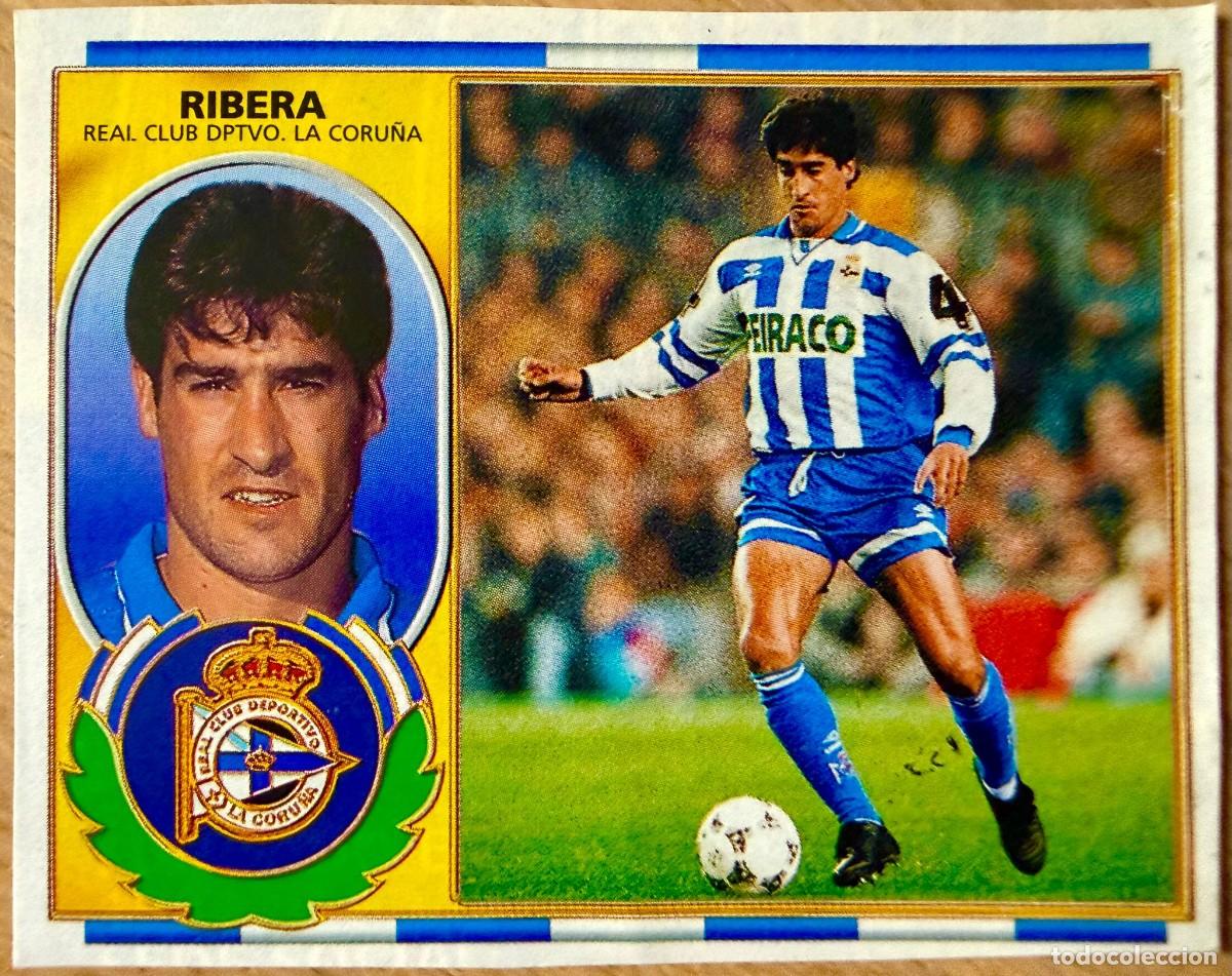 Fu&szlig;ball-Sticker: RIBERA DEPORTIVO CORU&Ntilde;A 96 97 1996 1997 LIGA EDICIONES ESTE RECORTADO STICKER