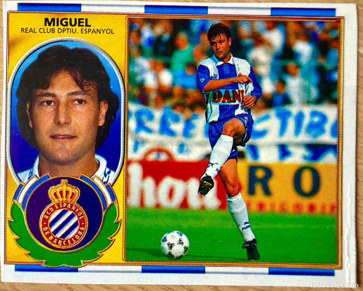 Football Stickers: MIGUEL ESPANYOL ESPA&Ntilde;OL 96 97 1996 1997 LIGA EDICIONES ESTE RECORTADO STICKER