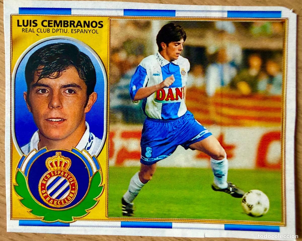 Fu&szlig;ball-Sticker: LUIS CEMBRANOS ESPANYOL ESPA&Ntilde;OL 96 97 1996 1997 LIGA EDICIONES ESTE RECORTADO STICKER