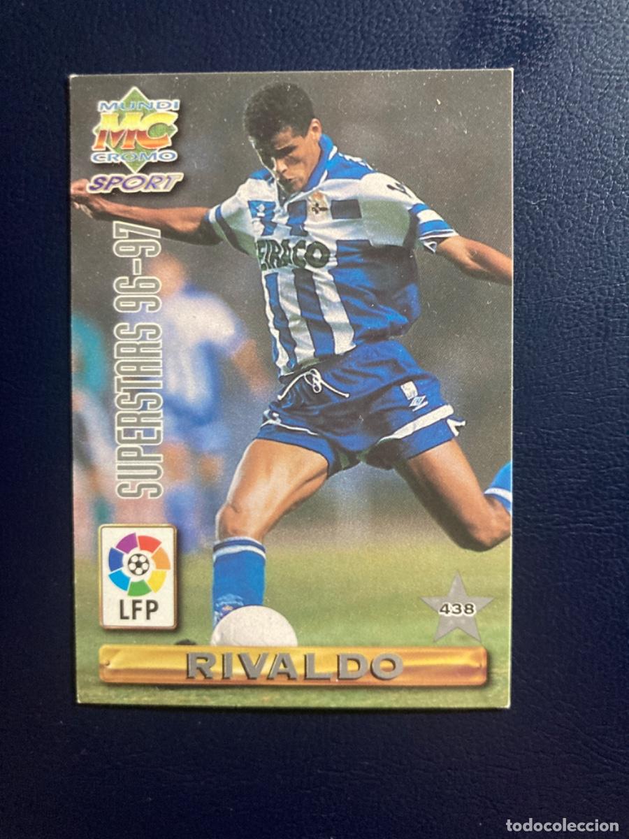 Football Stickers: 438 RIVALDO MARTINS DEPORTIVO CORU&Ntilde;A SUPERSTARS 96 97 - LIGA MUNDICROMO 96 97 1996 1997