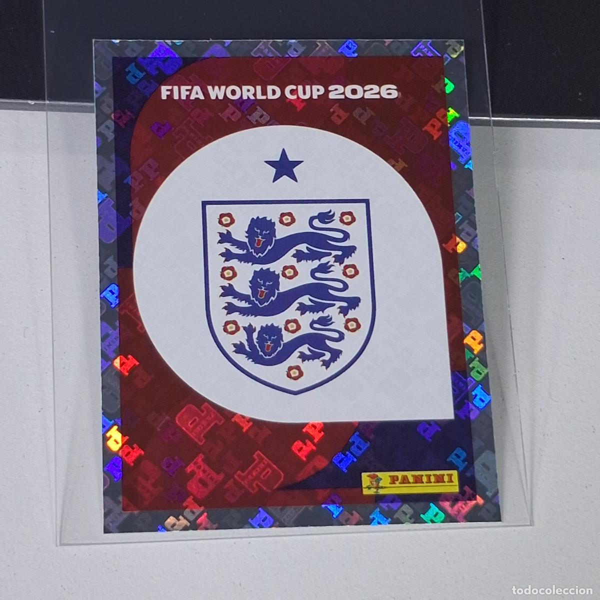 Football Stickers: B13 ENG1 EMBLEM ESCUDO 1 INGLATERRA ENGLAND LOGO BADGE MUNDIAL FIFA WORLD CUP 2026 STICKER PANINI