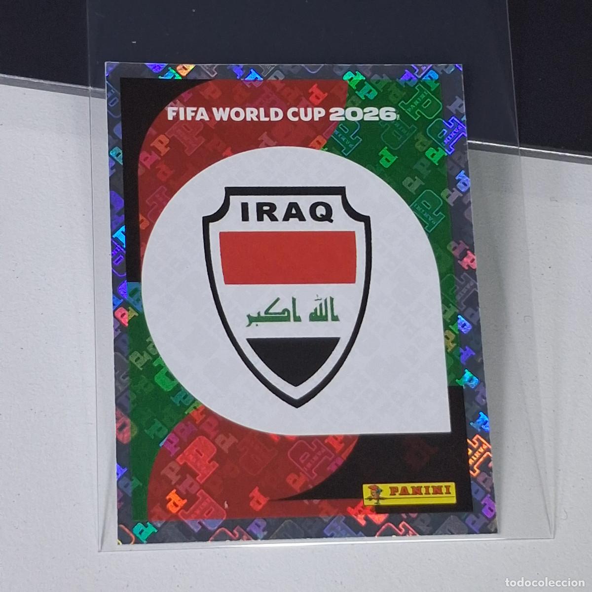 Fu&szlig;ball-Sticker: B13 IRQ1 EMBLEM ESCUDO BADGE LOGO 1 IRAQ IRQ 1 MUNDIAL FIFA WORLD CUP 2026 STICKER PANINI