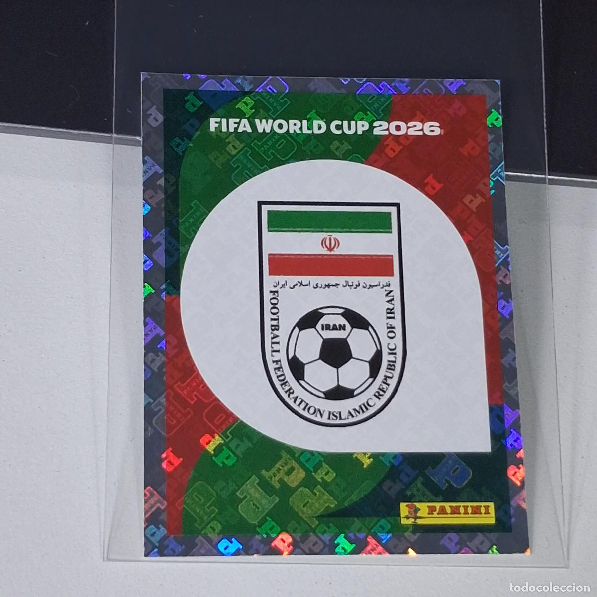 Fu&szlig;ball-Sticker: B13 IRN 1 IRN1 ESCUDO LOGO BADGE IRAN IRAO MUNDIAL FIFA WORLD CUP 2026 STICKER PANINI