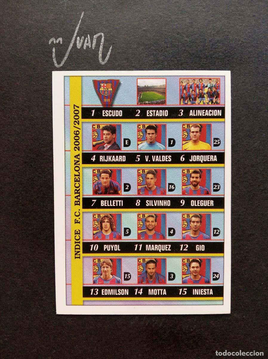 Figurine di Calcio: N&ordm; 24 INDICE CHECKLIST FC BARCELONA MESSI ⚽ MUNDICROMO &reg; FICHAS LIGA 2006 2007 06 07 NUEVO