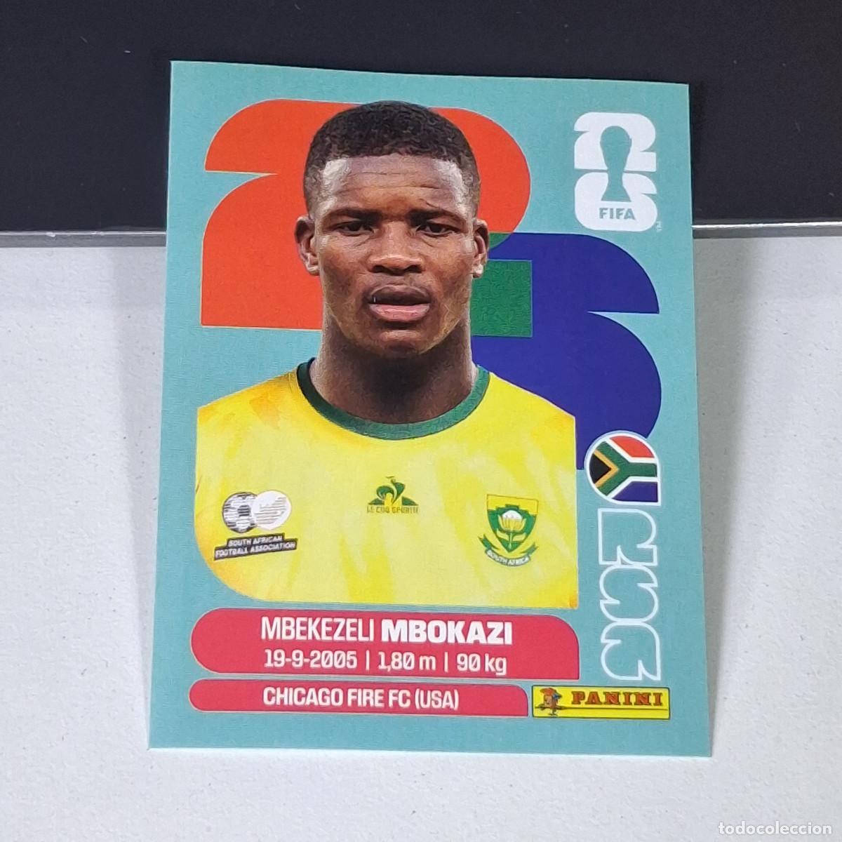 Cromos de F&uacute;tbol: B14 RSA 6 RSA6 MBEKEZELI MBOKAZI SUD&Aacute;FRICA SOUTH AFRIKA MUNDIAL FIFA WORLD CUP 2026 STICKER PANINI