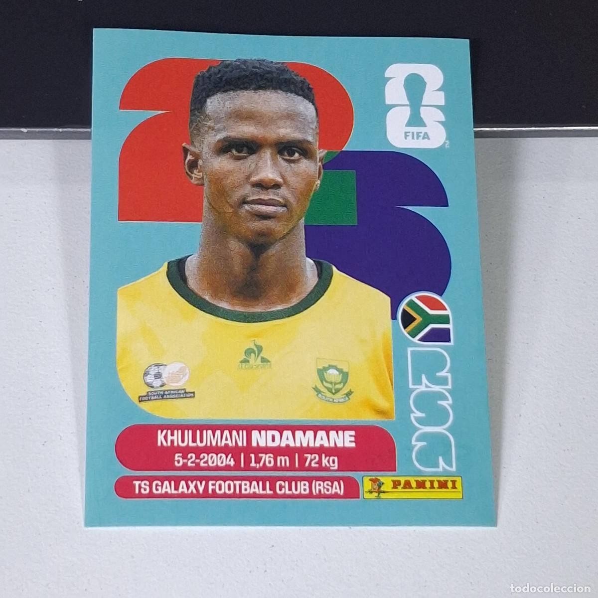 Cromos de F&uacute;tbol: B14 RSA7 KHULUMANI NDAMANE 7 RSA SUD&Aacute;FRICA SOUTH AFRIKA MUNDIAL FIFA WORLD CUP 2026 STICKER PANINI