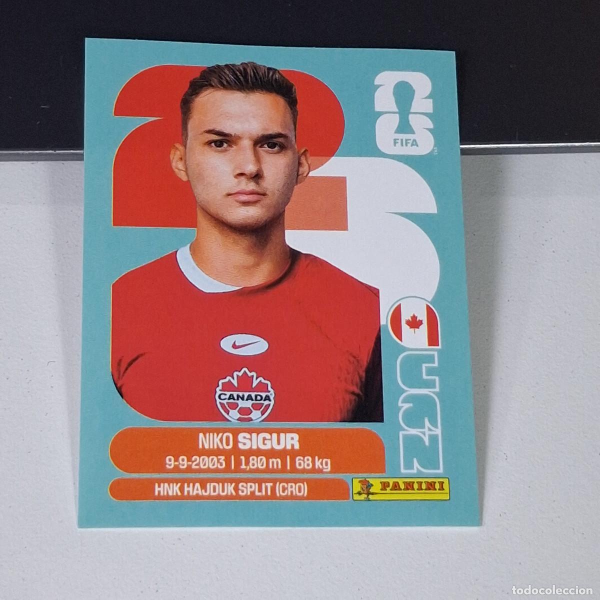 Cromos de F&uacute;tbol: B14 CAN16 NIKO SIGUR 16 CANAD&Aacute; CAN MUNDIAL FIFA WORLD CUP 2026 STICKER PANINI