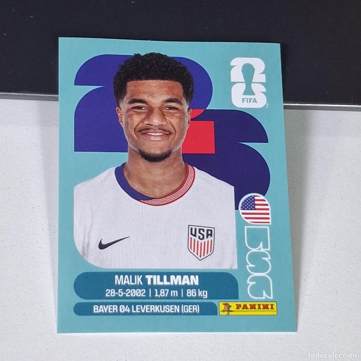 Cromos de Futebol: B14 USA15 MALIK TILLMAN 15 ESTADOS UNIDOS USA MUNDIAL FIFA WORLD CUP 2026 STICKER PANINI