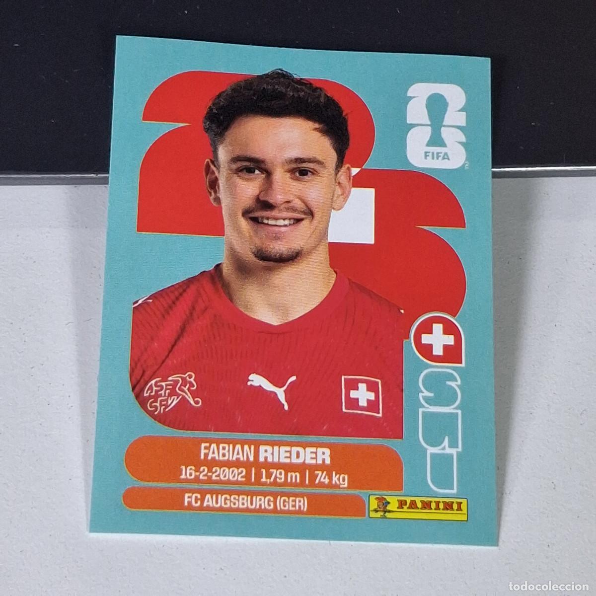 Cromos de F&uacute;tbol: B15 SUI 12 SUI12 FABIAN RIEDER SUIZA SUI SWITZERLAND MUNDIAL FIFA WORLD CUP 2026 STICKER PANINI