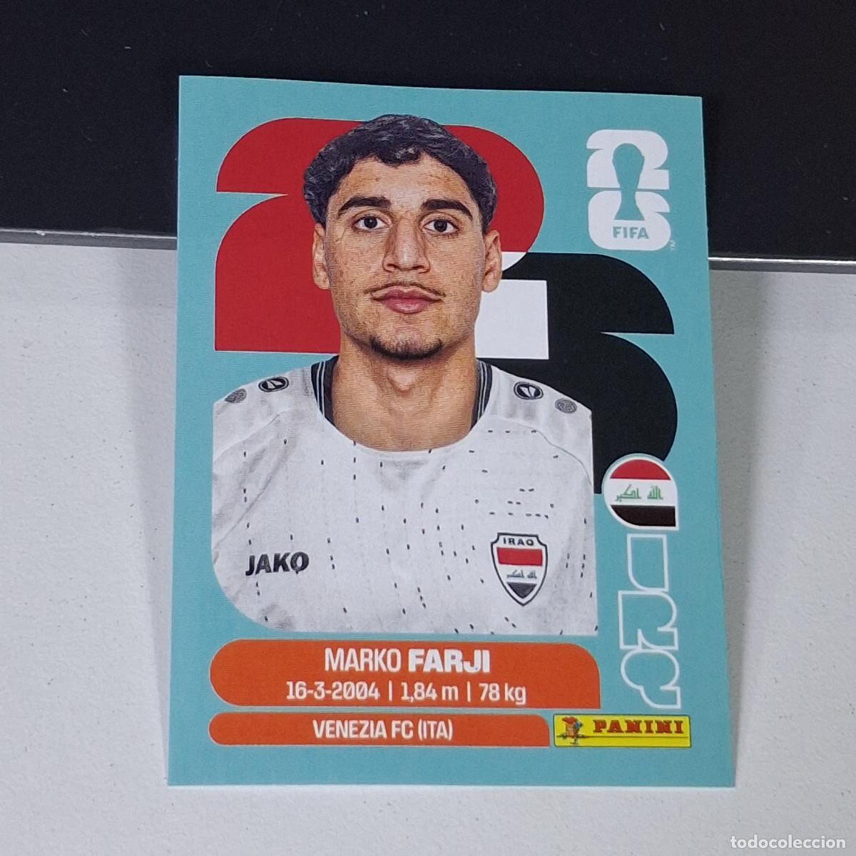 Cromos de F&uacute;tbol: B15 IRQ16 MARKO FARJI 16 IRAQ IRQ MUNDIAL FIFA WORLD CUP 2026 STICKER PANINI