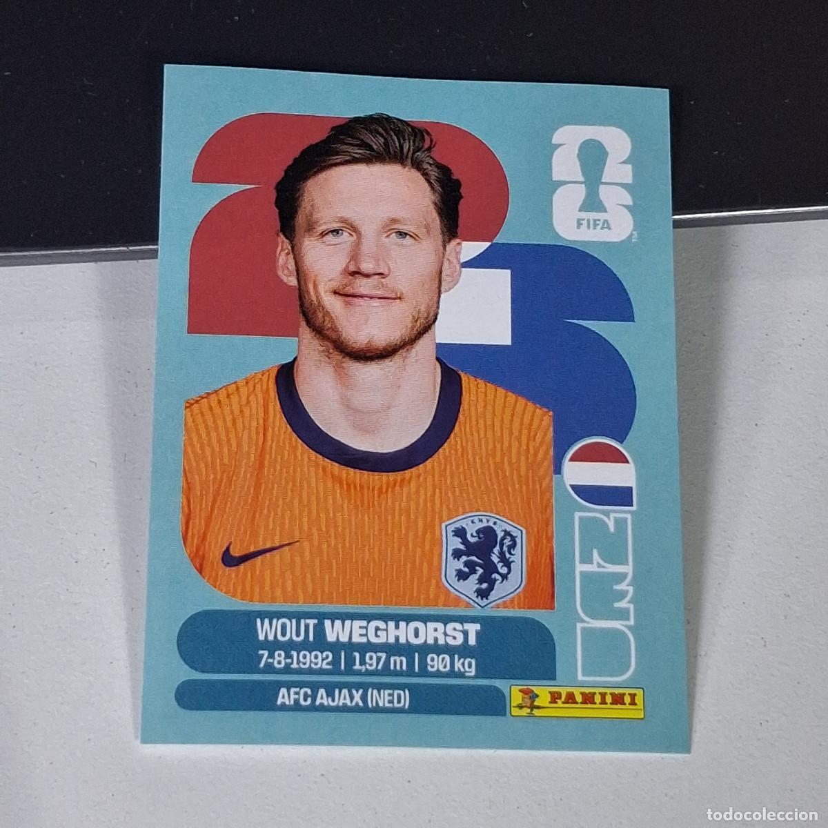 Cromos de F&uacute;tbol: B15 NED 19 NED19 WOUT WEGHORST PA&Iacute;SES BAJOS HOLANDA NED MUNDIAL FIFA WORLD CUP 2026 STICKER PANINI