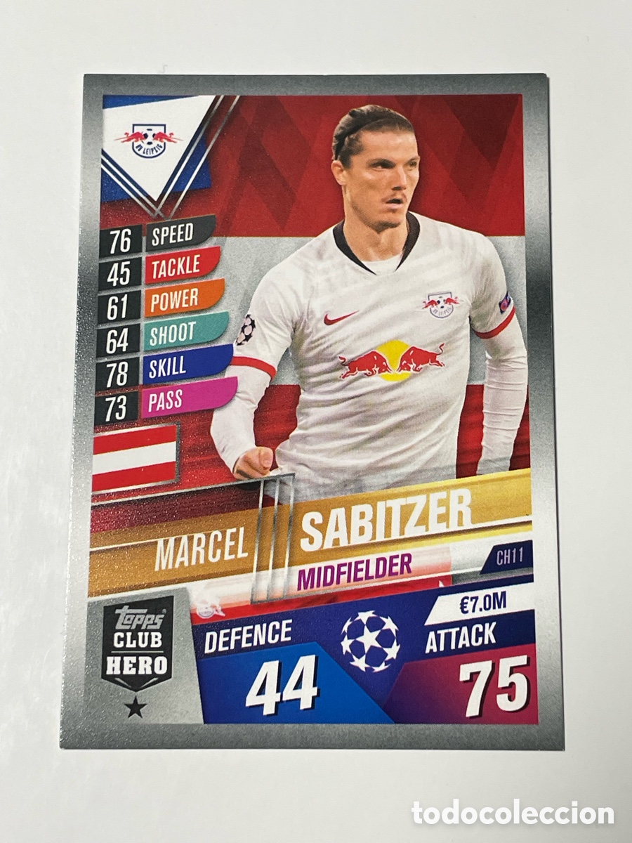 Cromos de F&uacute;tbol: Marcel Sabitzer Red Bull Leipzig Topps Match Attax 2019/20 #CH11