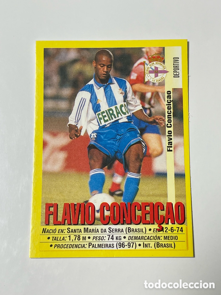 Cromos de F&uacute;tbol: Flavio Concei&ccedil;ao Deportivo de La Coru&ntilde;a Panini 1999/2000 #105