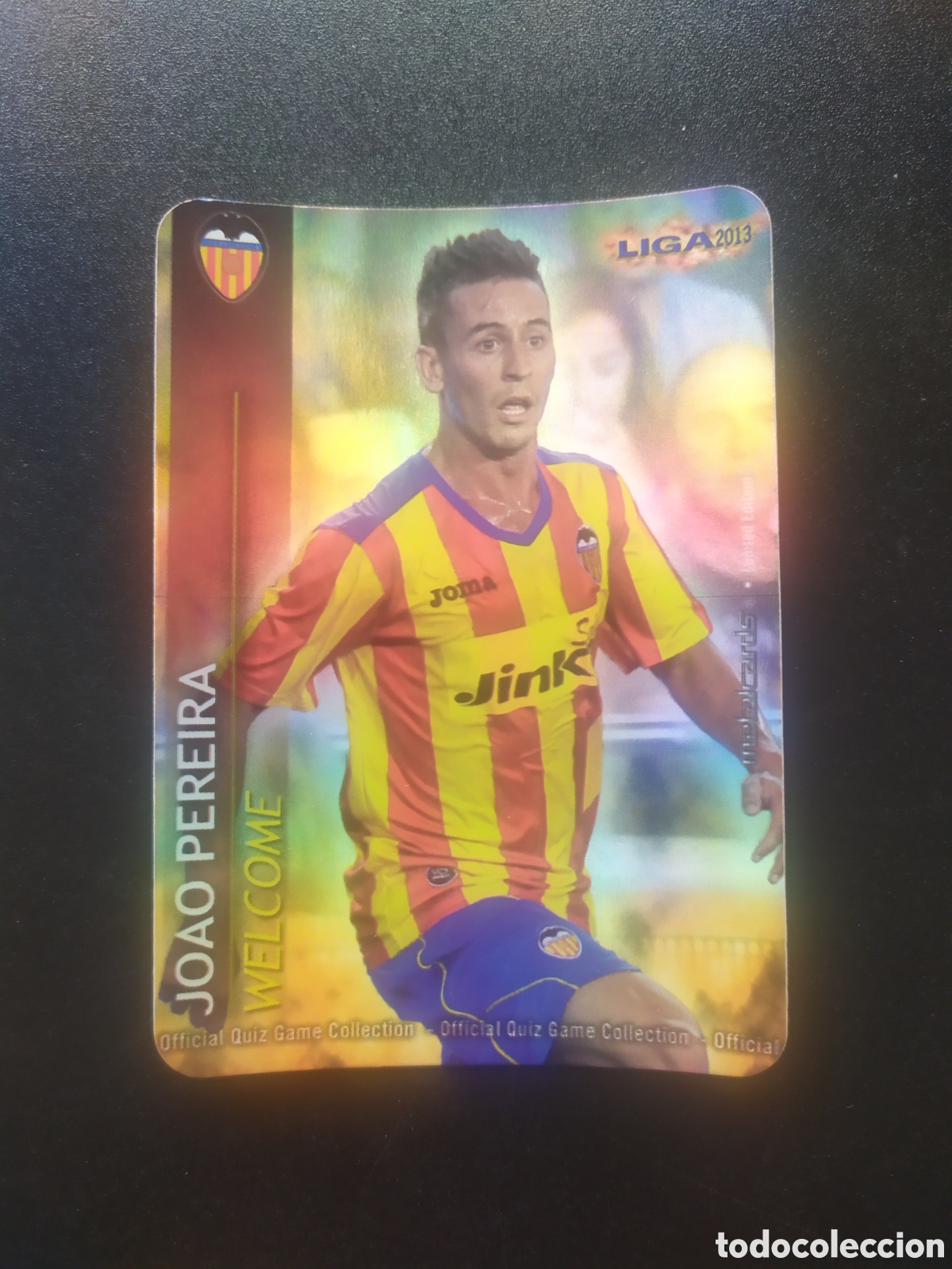 Cromos de F&uacute;tbol: Mundicromo fichas Liga 2012 2013 12 13 Joao Pereira welcome brillo liso limitada Valencia