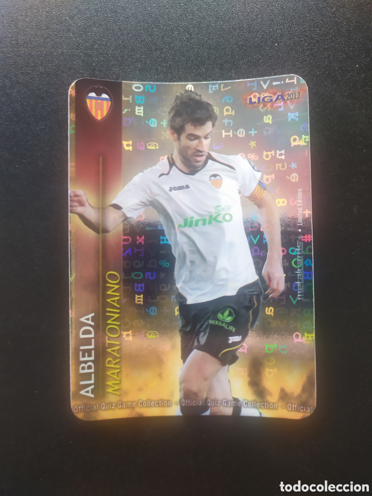 Cromos de F&uacute;tbol: Mundicromo fichas Liga 2012 2013 12 13 Albelda maratoniano brillo letras limitada Valencia