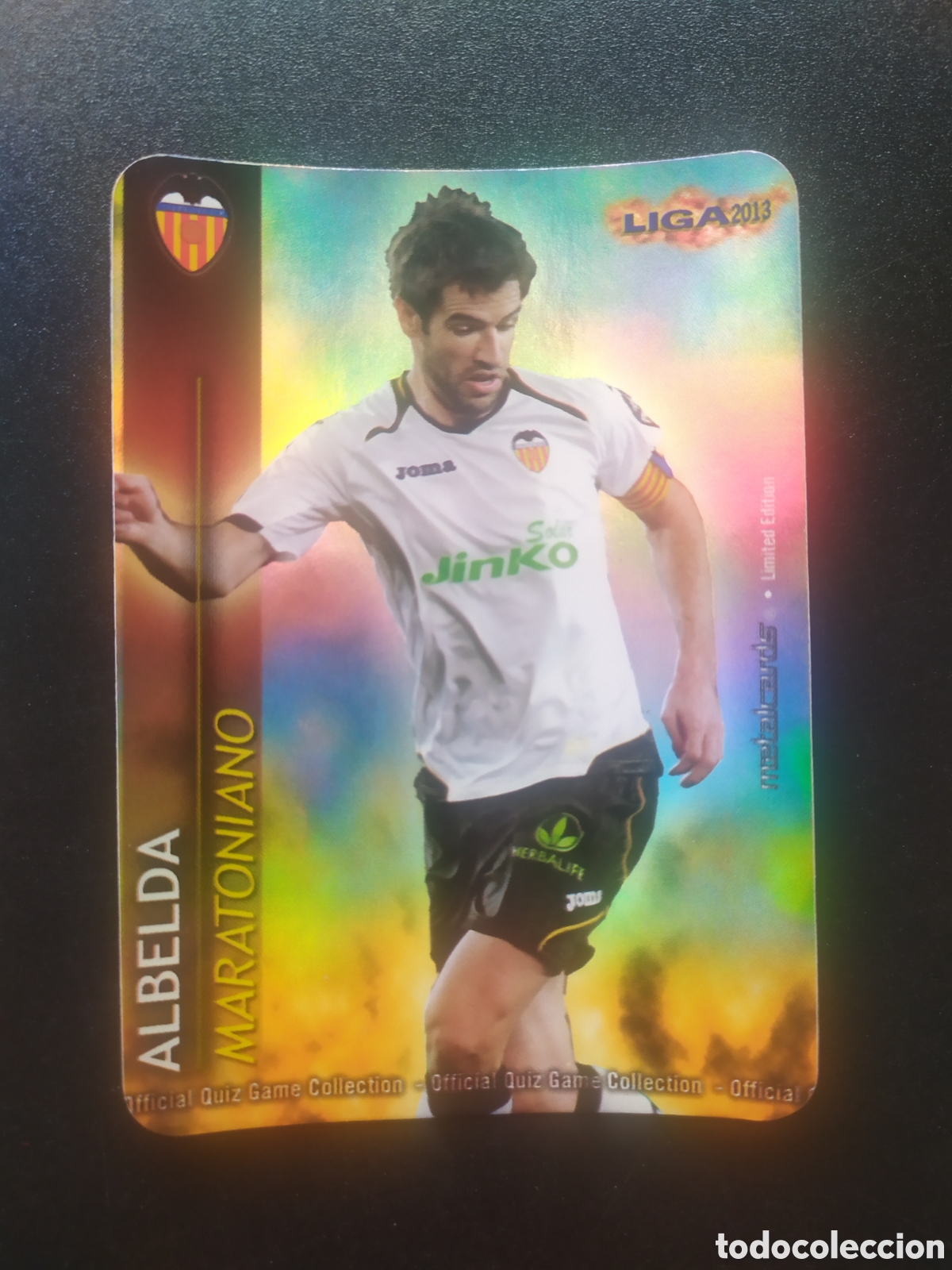 Cromos de F&uacute;tbol: Mundicromo fichas Liga 2012 2013 12 13 Albelda maratoniano brillo liso limitada Valencia
