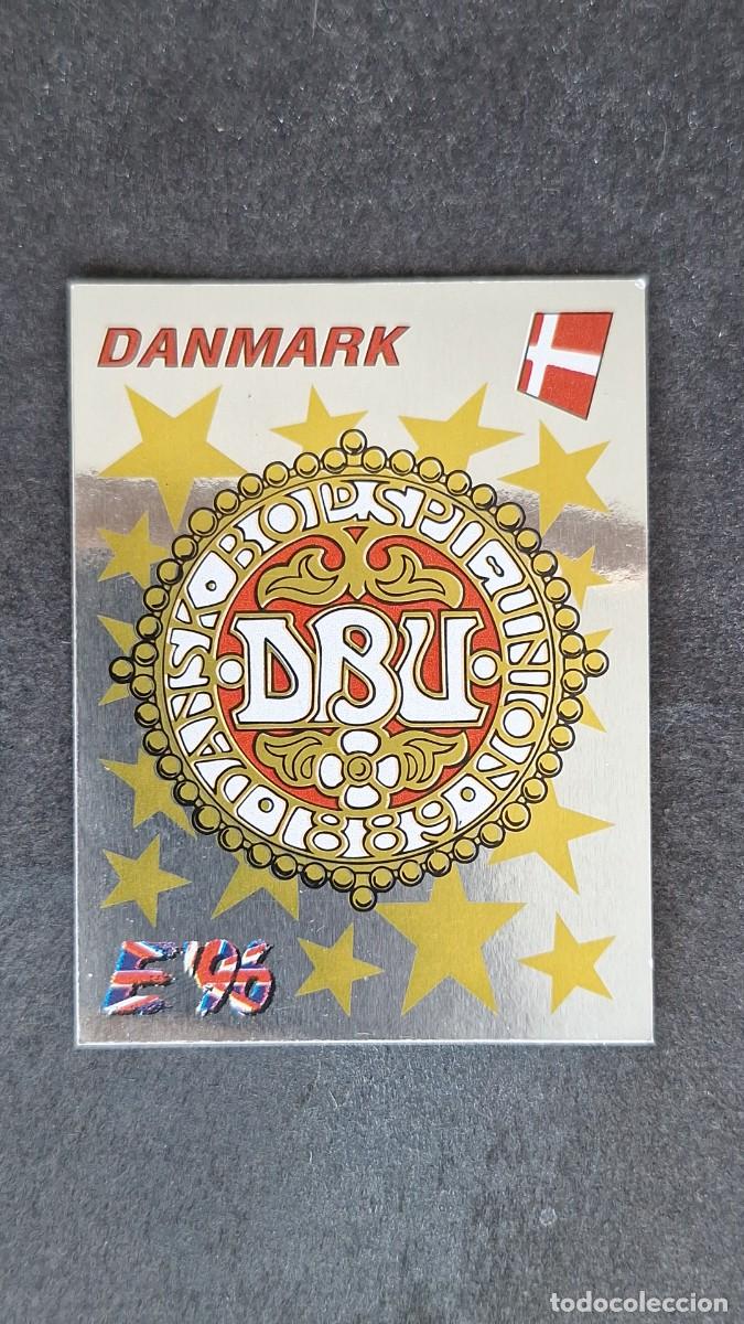 Cromos de F&uacute;tbol: L2 ESCUDO SELECCION DINAMARCA 275 EUROCOPA 1996 EURO 96 PANINI NUNCA PEGADO SIN PEGAR