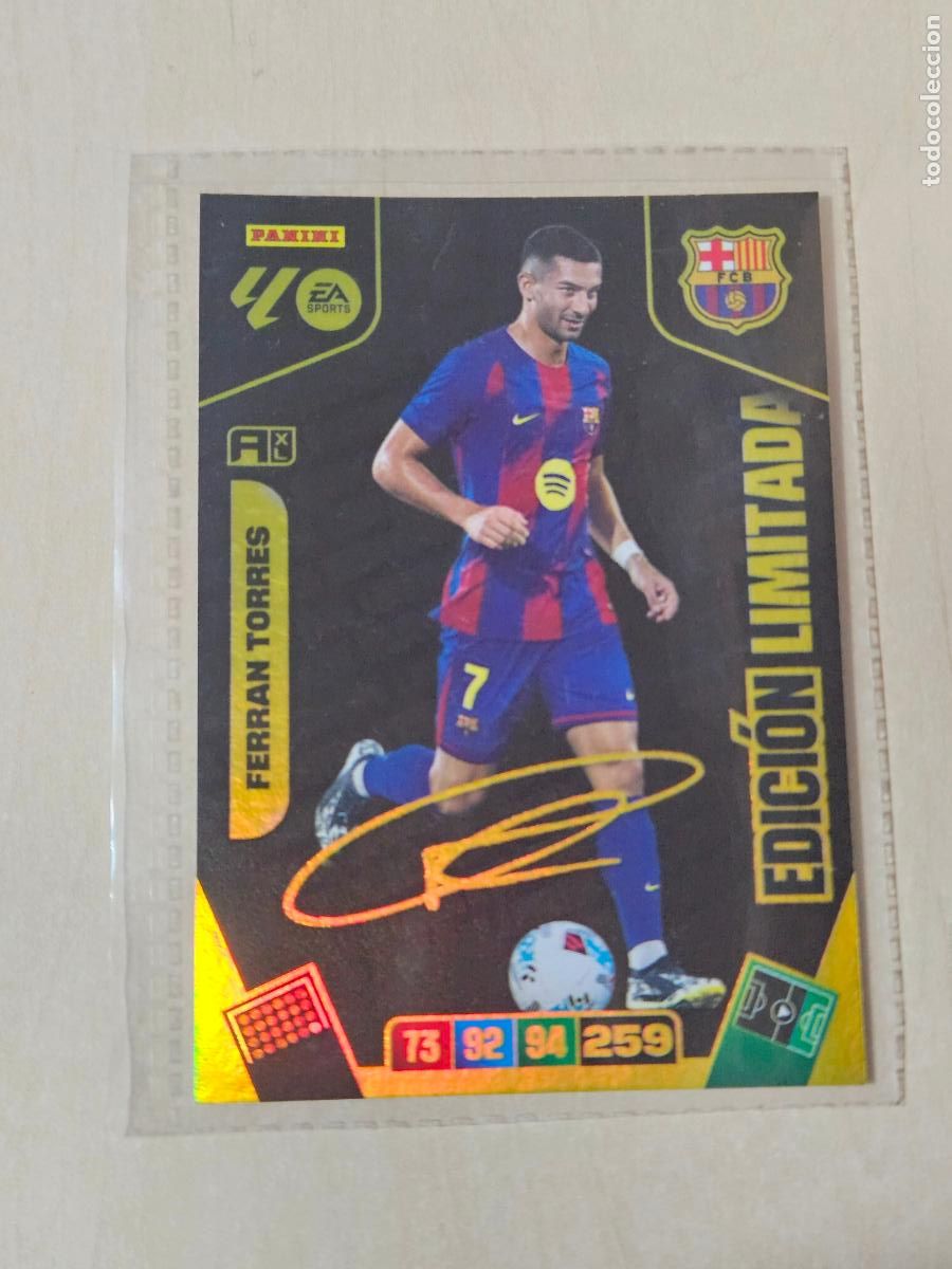 Cartes &agrave; collectionner de Football: FICHA FERRAN TORRES - ADRENALYN 25 26 - PANINI 2025 - 26 - CROMO - EDICION LIMITADA FIRMADA