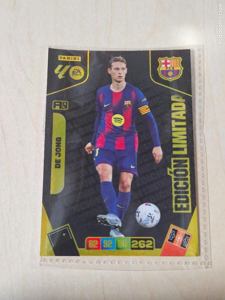 Cromos de F&uacute;tbol: FICHA DE JONG - ADRENALYN 25 26 - PANINI 2025 - 26 - CROMO - EDICION LIMITADA