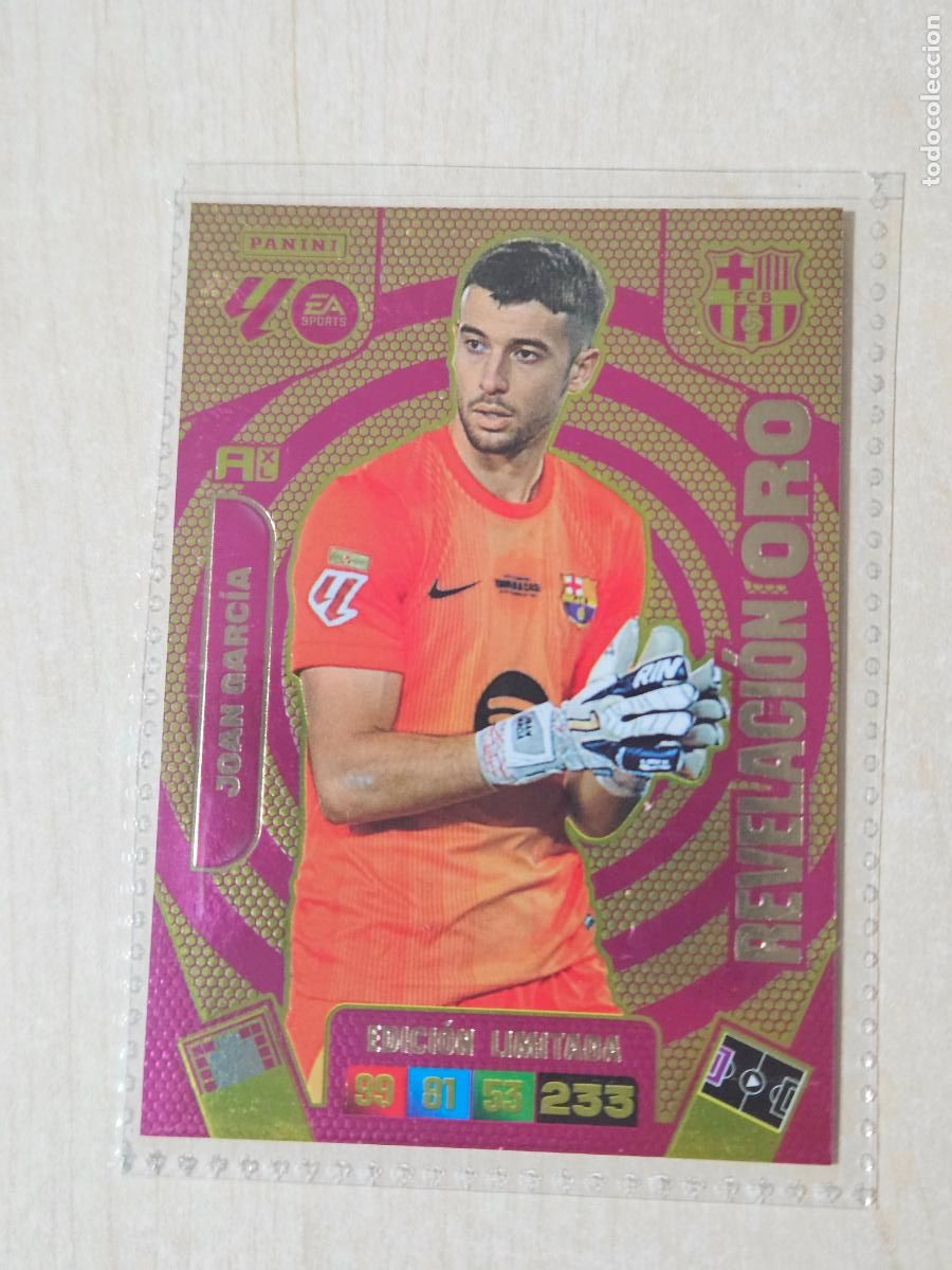Cromos de F&uacute;tbol: FICHA JOAN GARCIA - ADRENALYN 25 26 - PANINI 2025 - 26 - CROMO - EDICION LIMITADA REVELACION ORO