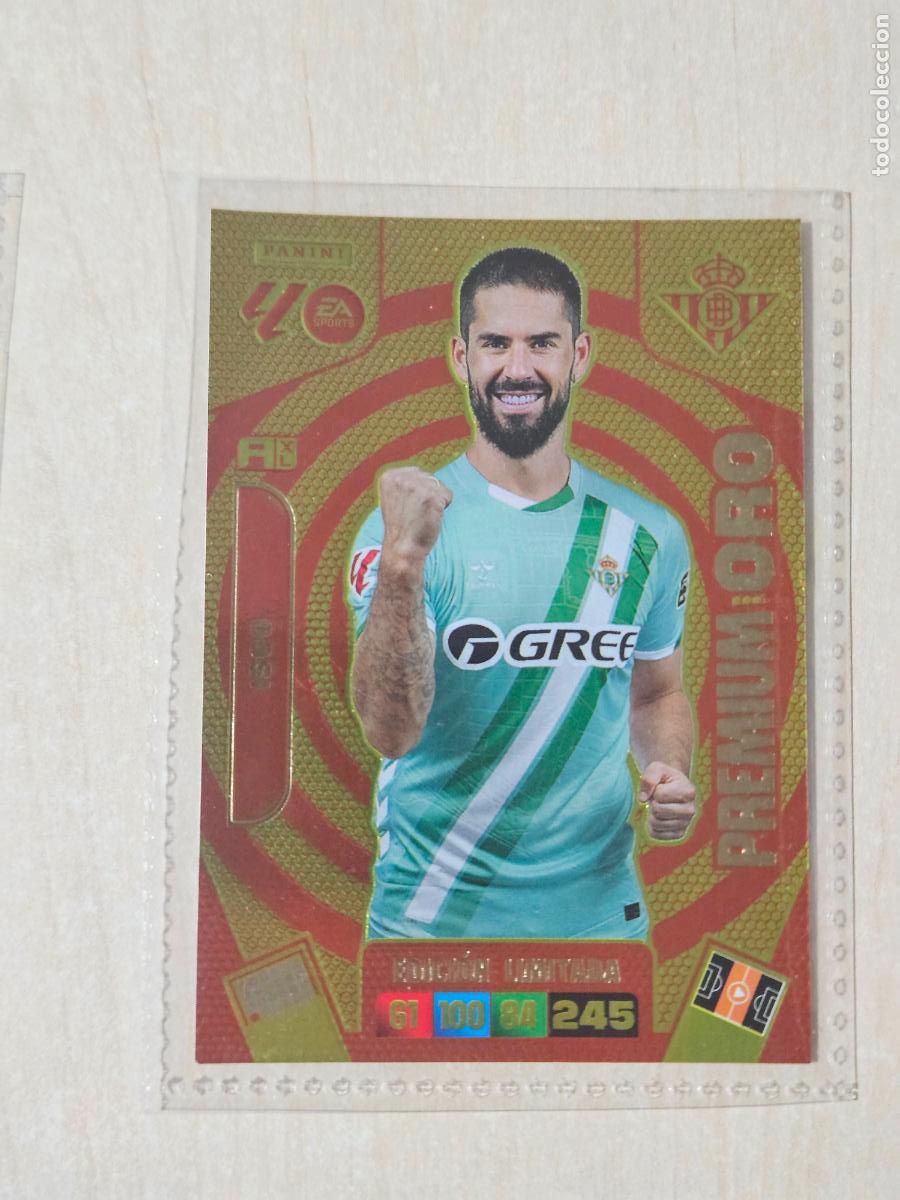 Fu&szlig;ball-Sticker: FICHA ISCO - ADRENALYN 25 26 - PANINI 2025 - 26 - CROMO - EDICION LIMITADA PREMIUM ORO