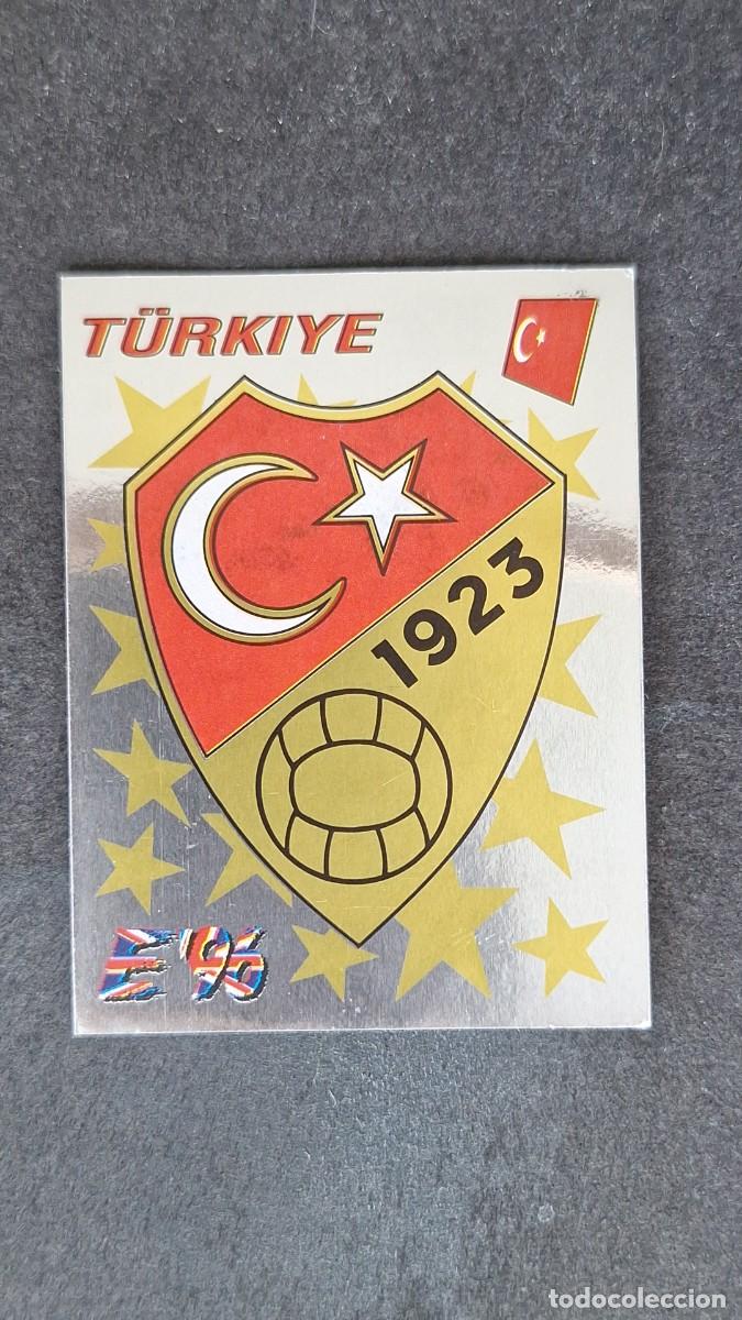 Cromos de F&uacute;tbol: L2 ESCUDO SELECCION TURQUIA 315 EUROCOPA 1996 EURO 96 PANINI NUNCA PEGADO SIN PEGAR