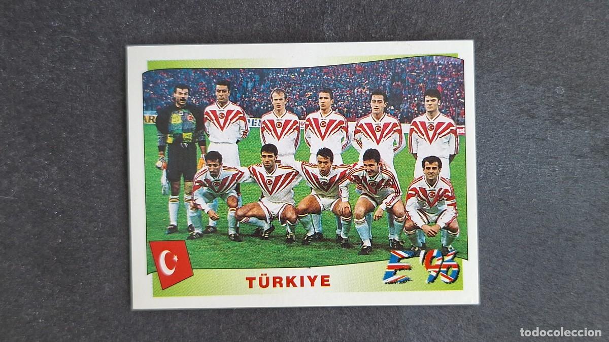 Cromos de F&uacute;tbol: L2 EQUIPO SELECCION TURQUIA 316 EUROCOPA 1996 EURO 96 PANINI NUNCA PEGADO SIN PEGAR