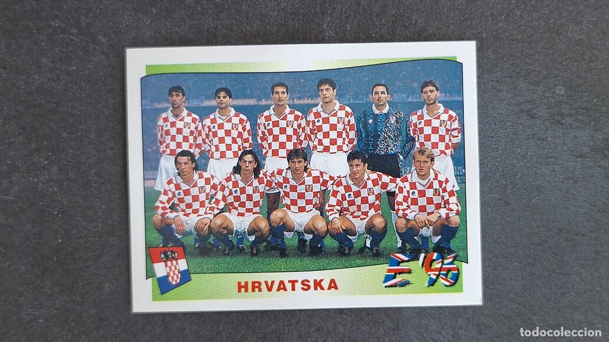 Cromos de F&uacute;tbol: L2 EQUIPO SELECCION CROACIA 336 EUROCOPA 1996 EURO 96 PANINI NUNCA PEGADO SIN PEGAR