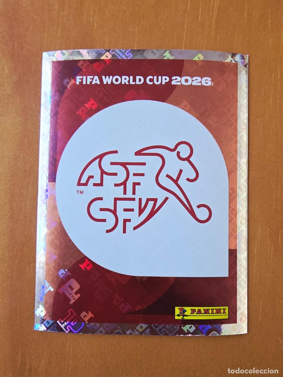 Cromos de F&uacute;tbol: SUI 1 Escudo logo emblema Suiza, Panini FIFA World Cup Mundial 2026 Sticker