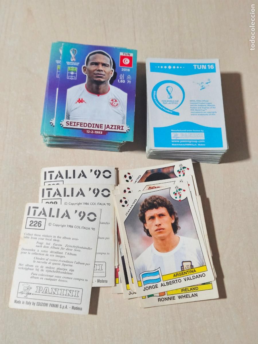 Cromos de F&uacute;tbol: LOTE 276 CROMOS STICKERS SIN REPETIR PANINI MUNDIAL WORLD CUP QATAR 2022 + REGALO ITALIA 90 PANINI
