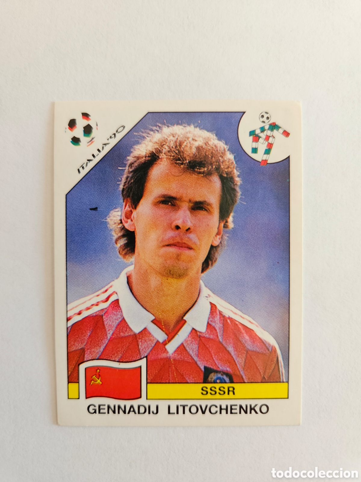 Cromos de F&uacute;tbol: GENNADIJ LITOVCHENKO SELECCION SSSR 146 MUNDIAL ITALIA 1990 90 PANINI NUNCA PEGADO SIN PEGAR