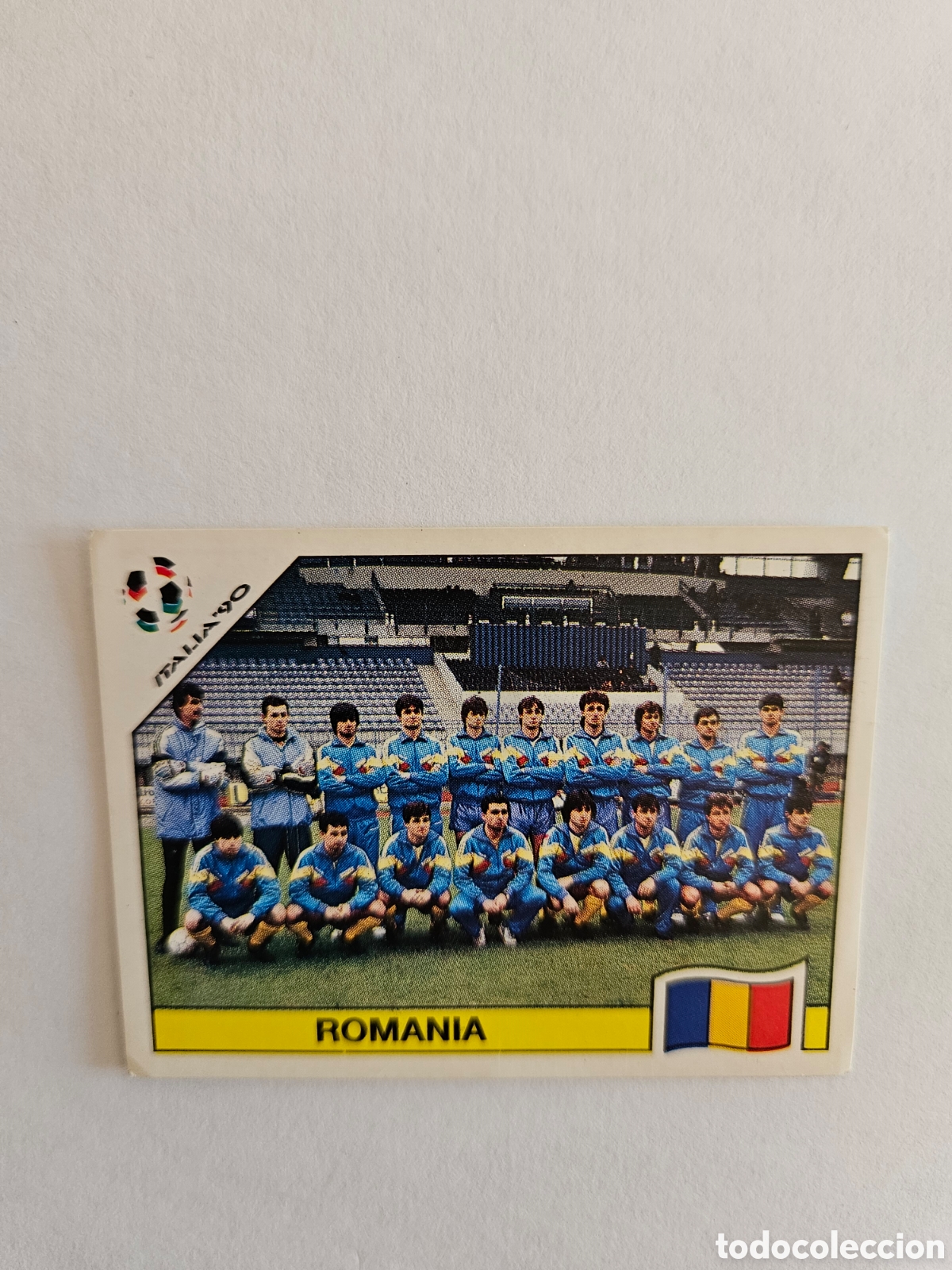 Cartes &agrave; collectionner de Football: N&deg;155 Alineaci&oacute;n / Plantilla Romania (Ruman&iacute;a) Italia 90 PANINI. Nunca pegado