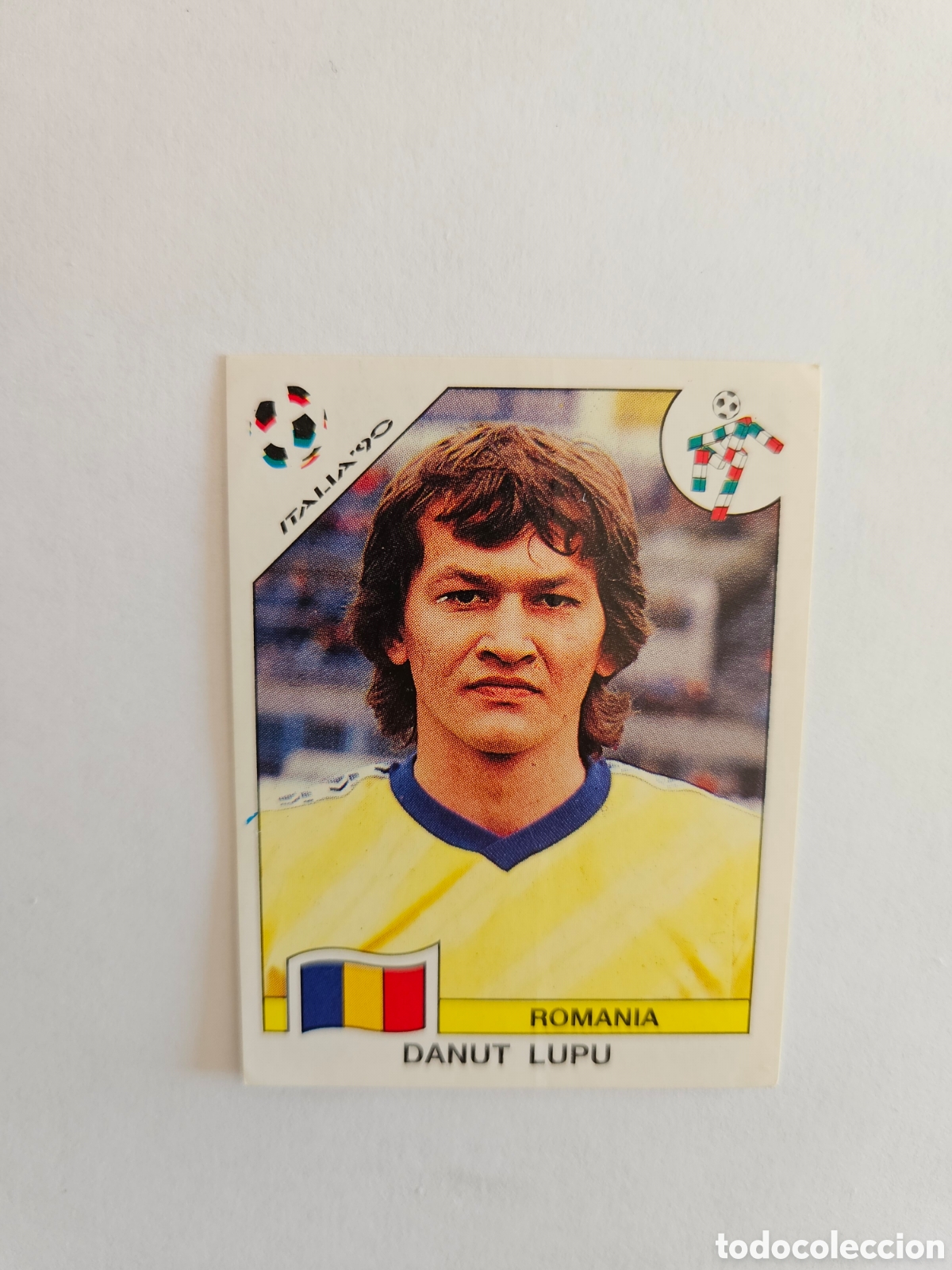 Fu&szlig;ball-Sticker: DANUT LUPU RUMANIA 166 MUNDIAL ITALIA 1990 90 PANINI NUNCA PEGADO SIN PEGAR