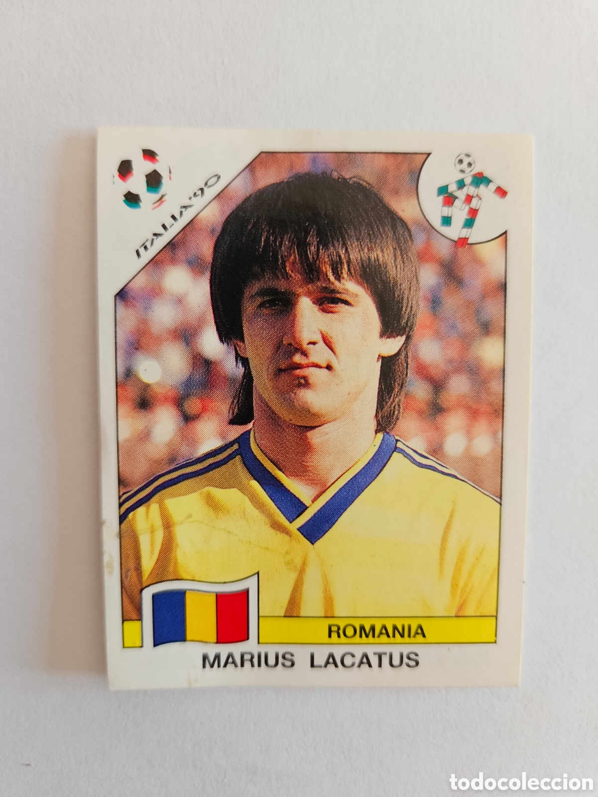 Cromos de F&uacute;tbol: N&deg;168 Marius Lacatus (Ruman&iacute;a) Mundial Italia 90 PANINI. Nunca pegado