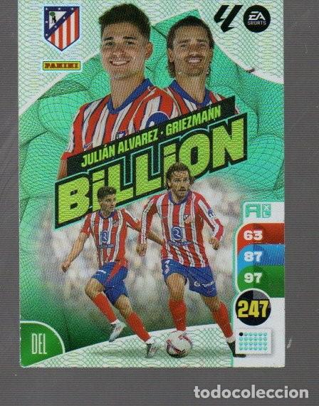 Football Stickers: CROMO DE FUTBOL XL ADRENALYN PANINI LIGA 2024/25 N&ordm; 434 DE JULI&Aacute;N &Aacute;LVAREZ GRIEZMAN - BILLION