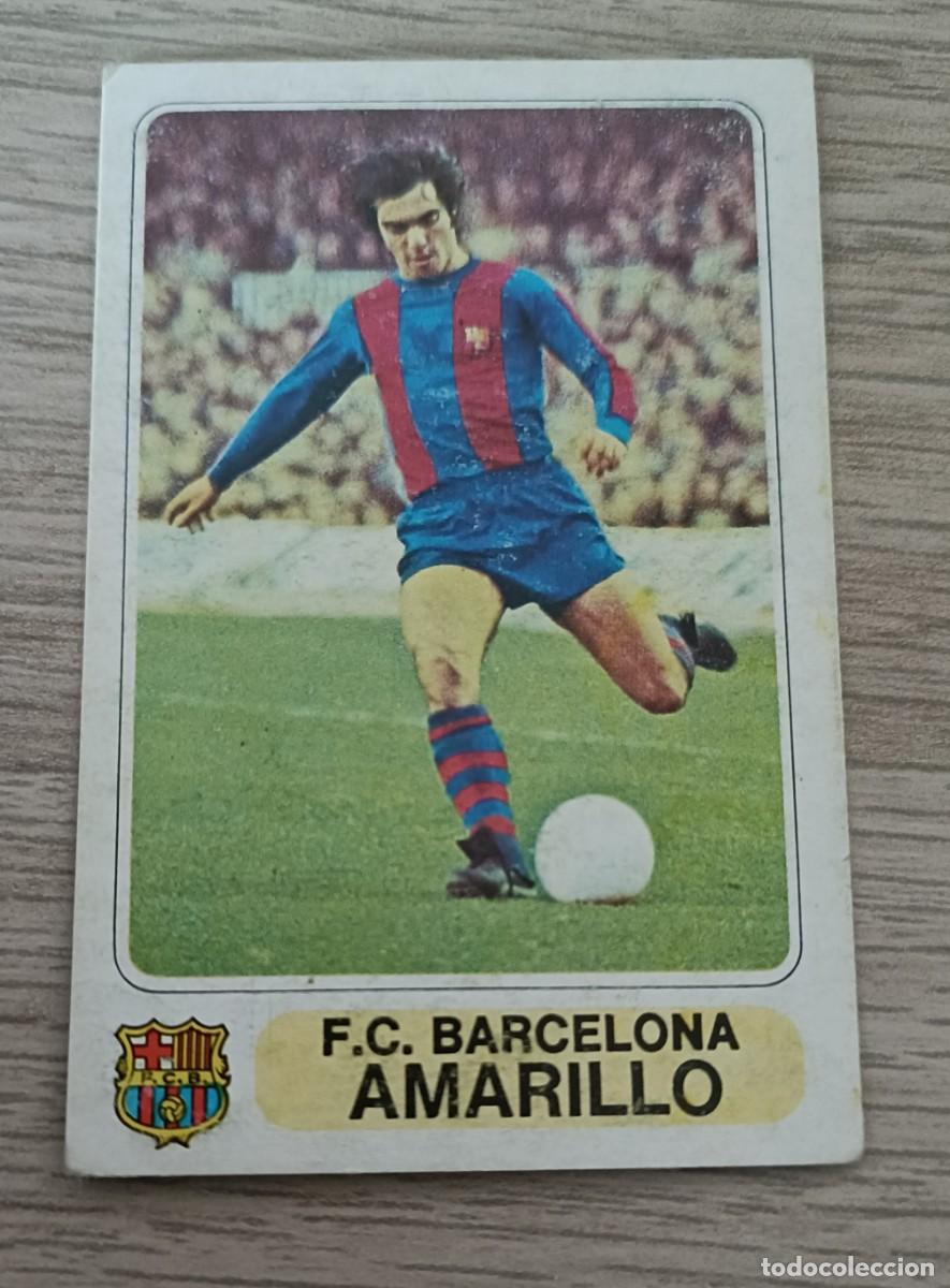 Football Stickers: Cromo AMARILLO, F C. Barcelona, Liga 1977 1978, Futbol en Acci&oacute;n de Pacosa 2 Sin Pegar