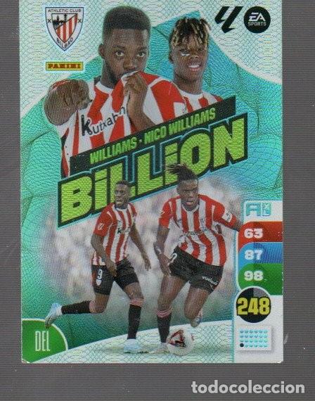 Fu&szlig;ball-Sticker: CROMO DE FUTBOL XL ADRENALYN PANINI LIGA 2024/25 N&ordm; 434 DE BILBAO WILIAMS NICO WILLIAMS BILLION