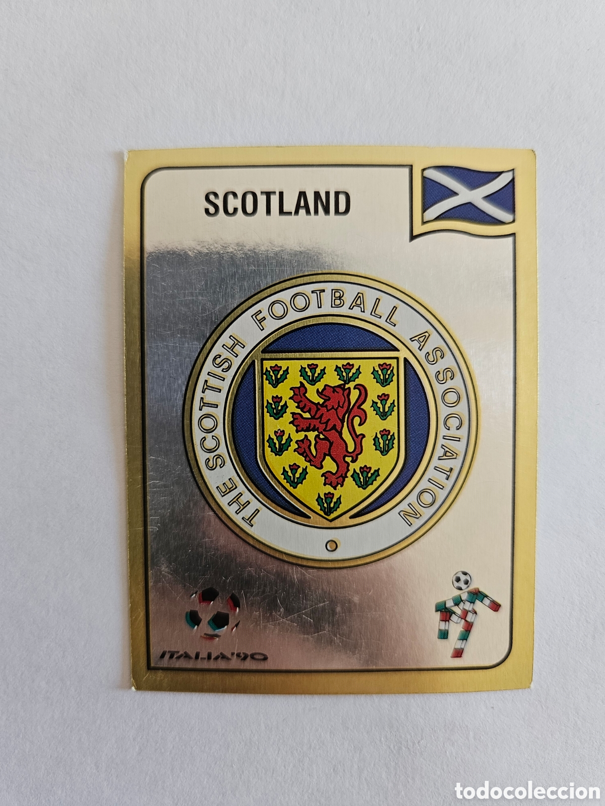 Cromos de F&uacute;tbol: ESCUDO ESCOCIA 210 MUNDIAL ITALIA 1990 90 PANINI NUNCA PEGADO SIN PEGAR