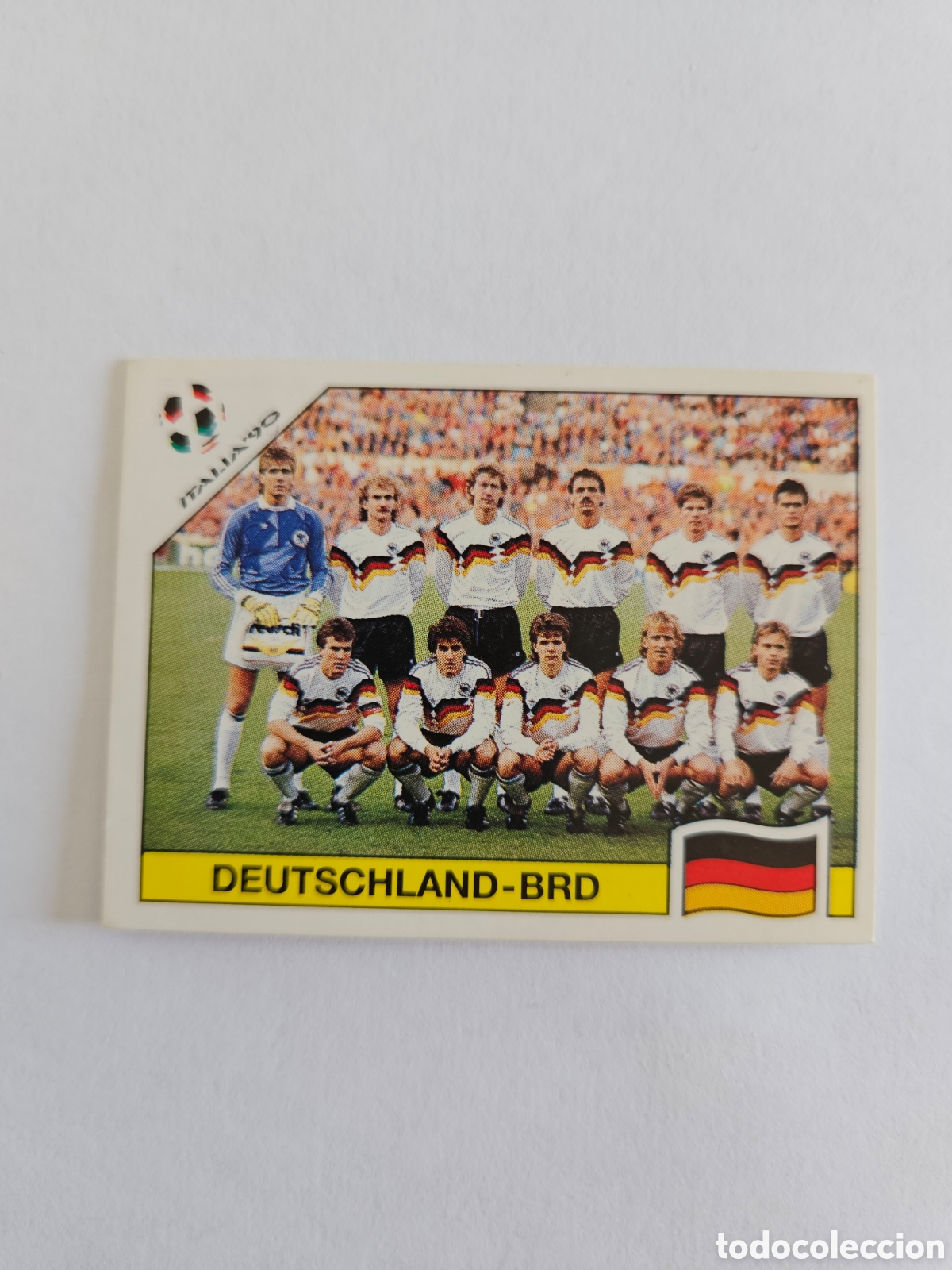 Cromos de F&uacute;tbol: EQUIPO ALEMANIA 251 MUNDIAL ITALIA 1990 90 PANINI NUNCA PEGADO SIN PEGAR