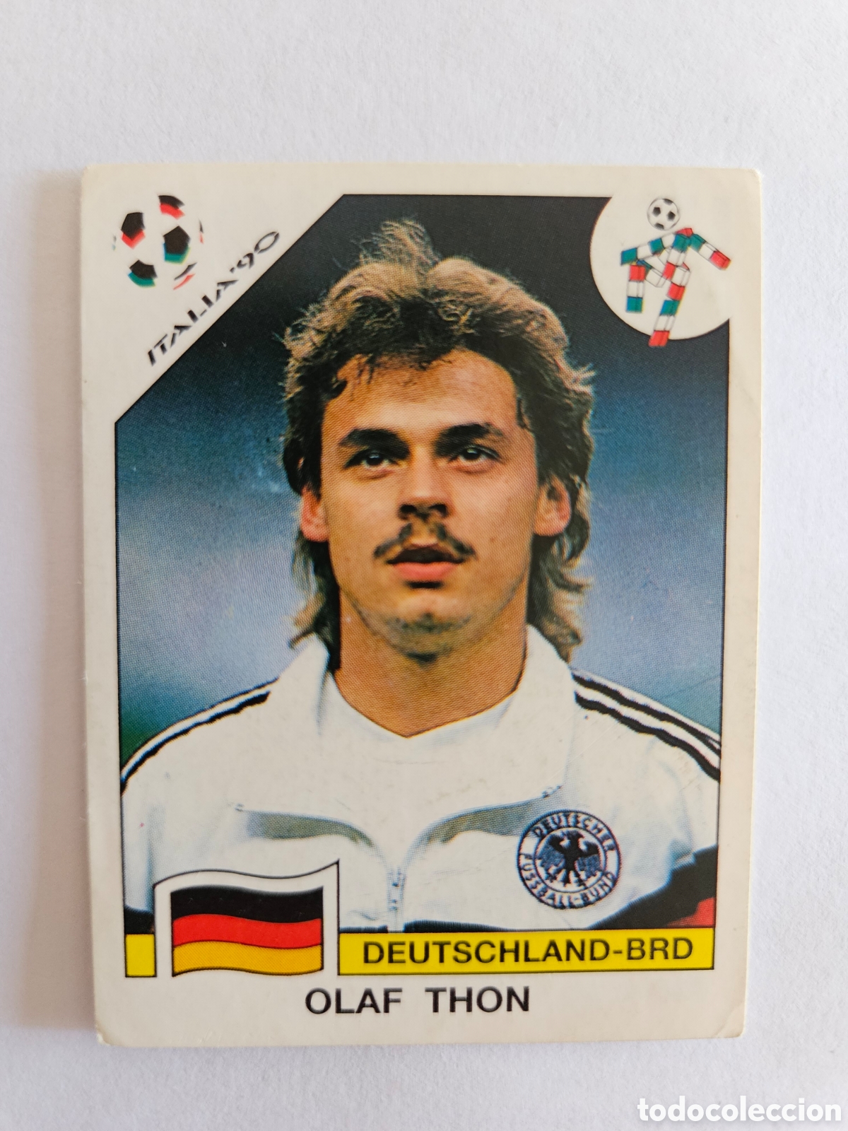 Cromos de F&uacute;tbol: OLAF THON SELECCION ALEMANIA 260 MUNDIAL ITALIA 1990 90 PANINI NUNCA PEGADO SIN PEGAR