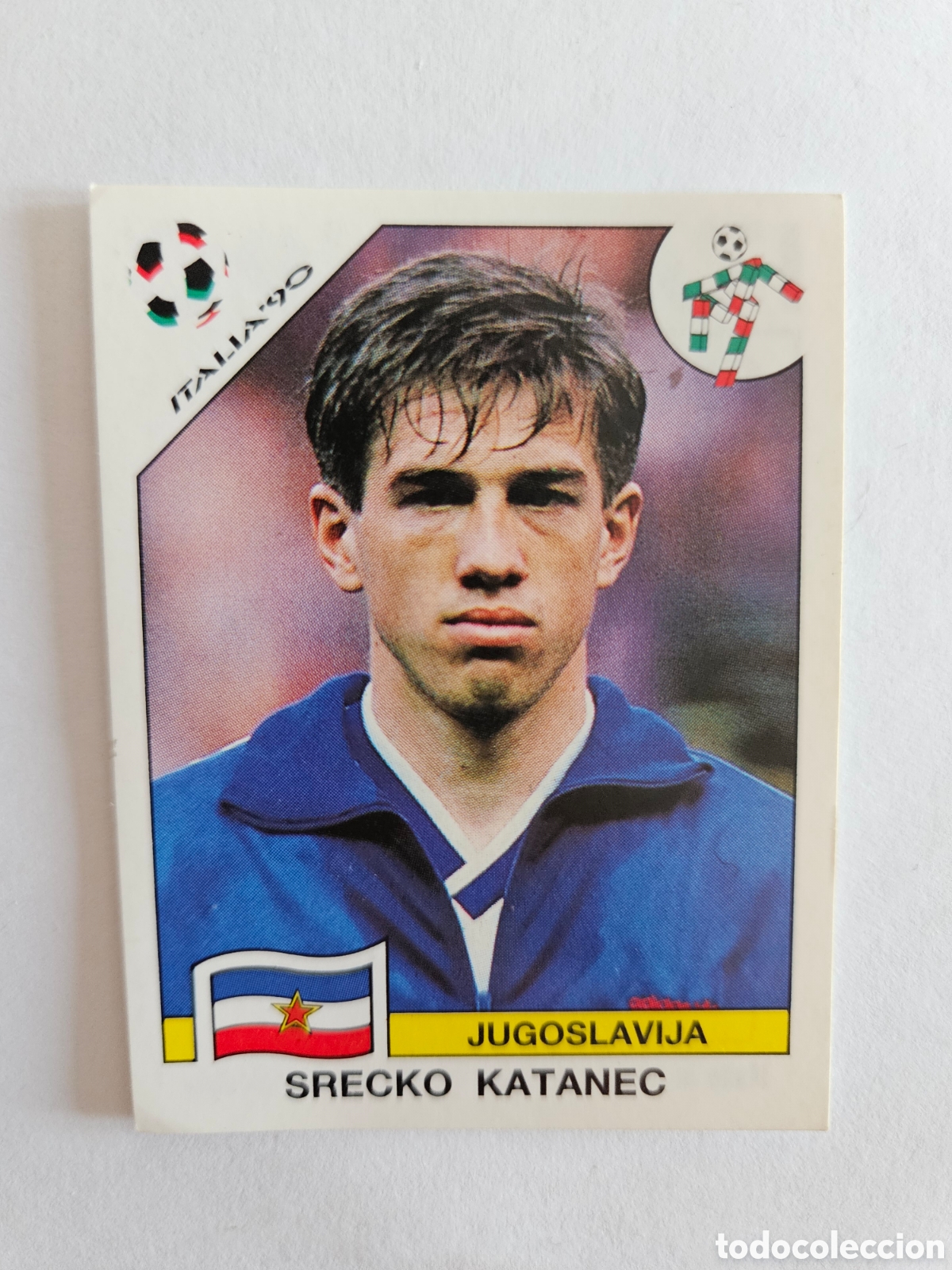 Cromos de F&uacute;tbol: Cromo panini mundial Italia 90 n&uacute;mero 277 Katanec - Stickers album world cup Italy 1990