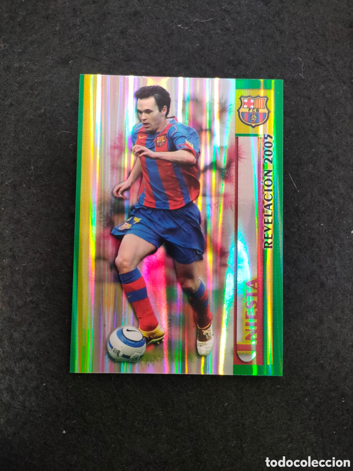 Cromos de F&uacute;tbol: Iniesta Revelaci&oacute;n 2005. Mundicromo 26. Barcelona