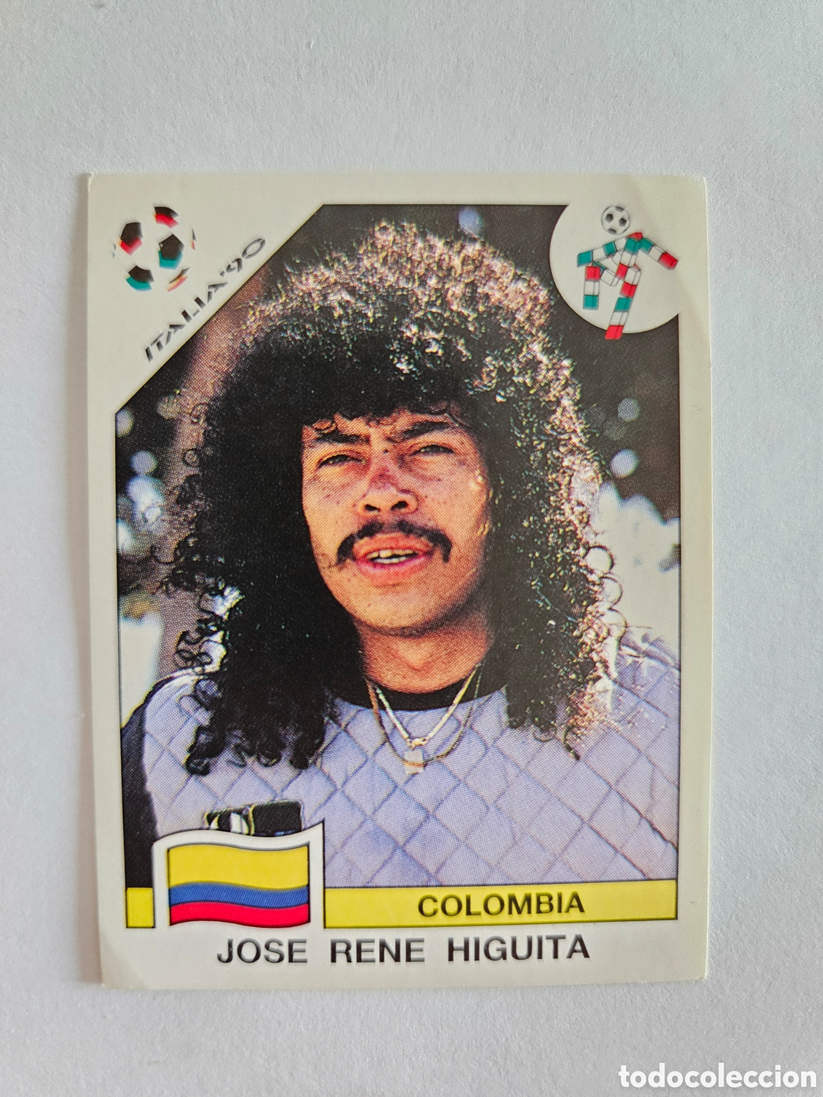 Cromos de F&uacute;tbol: JOSE RENE HIGUITA COLOMBIA 287 MUNDIAL ITALIA 1990 90 PANINI NUNCA PEGADO SIN PEGAR