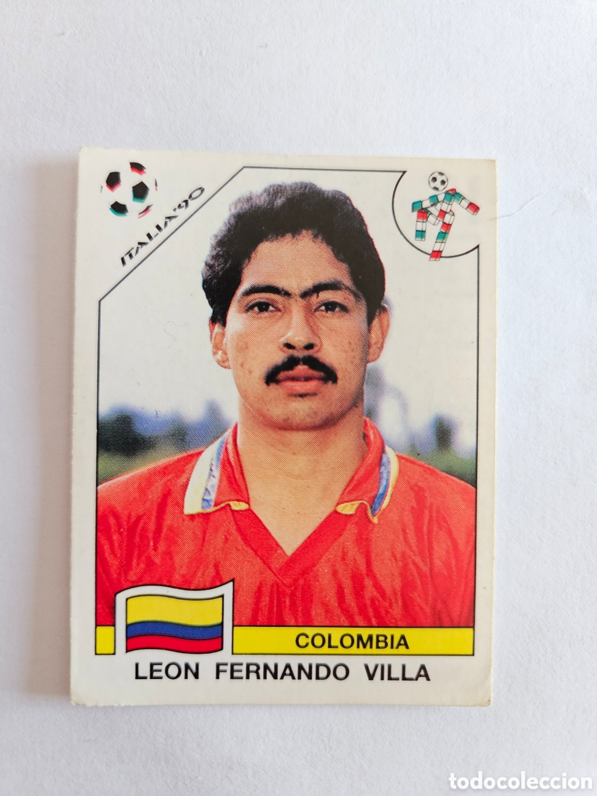 Cartes &agrave; collectionner de Football: CROMO SIN PEGAR FUTBOL 90 PANINI MUNDIAL ITALIA 1990 COLOMBIA 294 LEON FERNANDO VILLA