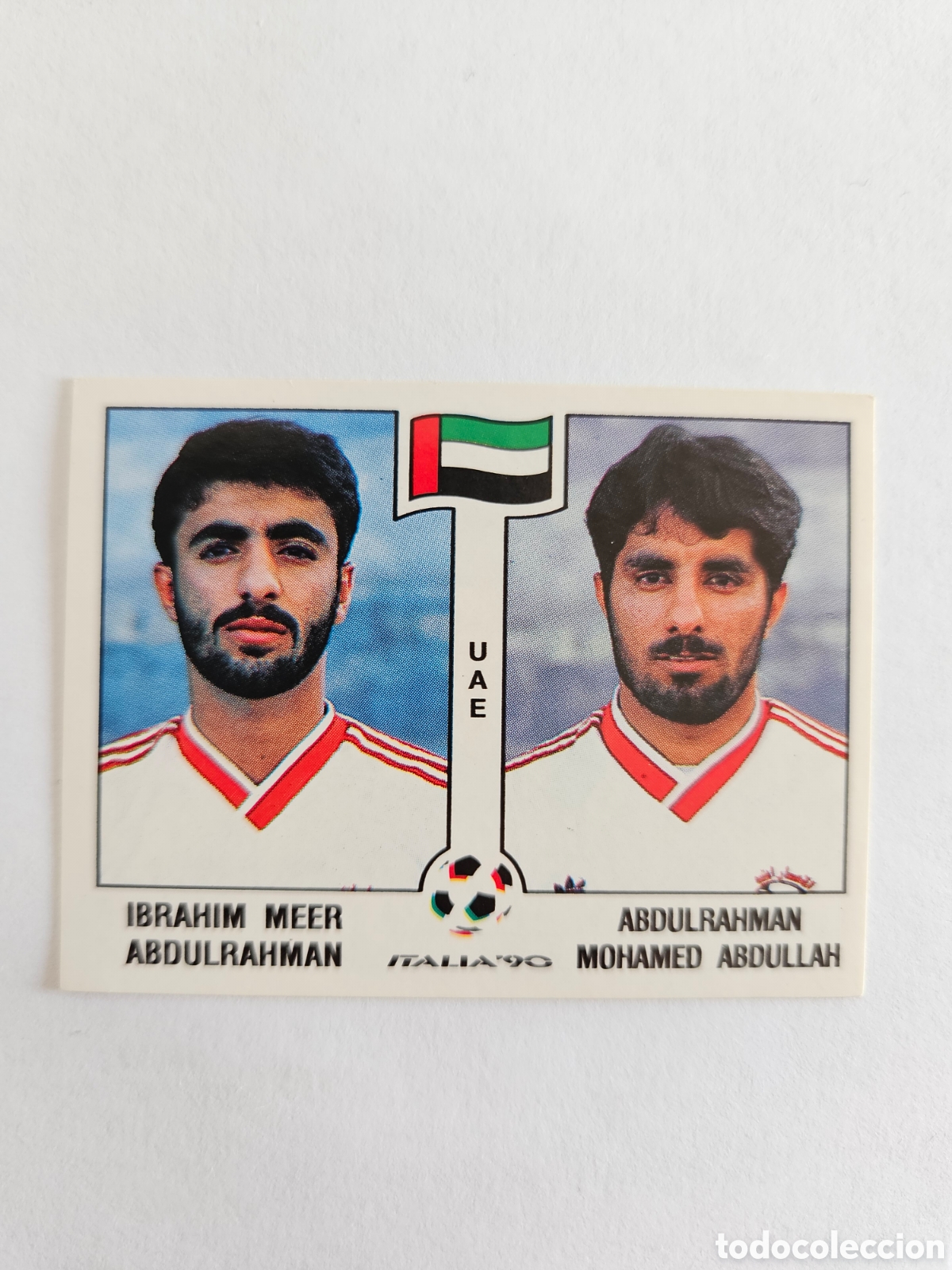 Cromos de F&uacute;tbol: ABDULRAHMAN - ABDULLAH SELECCION EMIRATOS ARABES 310 MUNDIAL ITALIA 90 PANINI NUNCA PEGADO
